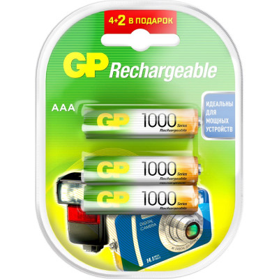 Перезаряжаемый аккумулятор GP 100AAAHC 100AAAHC4/2-2CR6