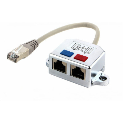 Cablexpert Разветвитель FTP 1 порт RJ45 T568A/T568B 2 порта RJ45 10/100 BASE-T NCA-SP-02