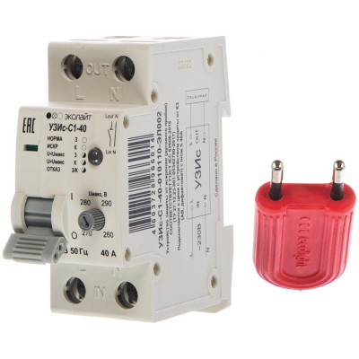 ECOLIGHT Устройство защиты от дугового пробоя/искрения УЗИс-С1-40 в комплекте с УЗИс-И-003