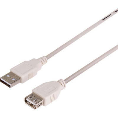 REXANT Шнур USB-А male - USB-A female 1.8M 18-1114