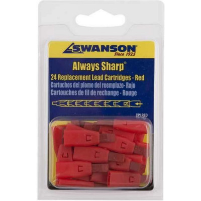 Swanson Грифели для карандаша Always Sharp, красные М00008602