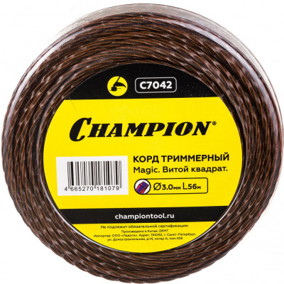 CHAMPION Корд трим. Magic 3.0мм* 56м +нож C7042