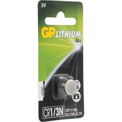 Литиевая дисковая батарейка GP Lithium CR1/3N CR1/3NARA-7C1