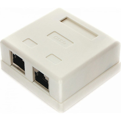 Cablexpert Розетка RJ-45 кат.STP 5e внешняя экранированная 2 портa, 110&Krone NAS214