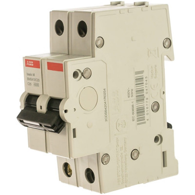 ABB Выключатель автоматический 2P 25A C 4.5кА BMS412C25 2CDS642041R0254