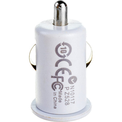 REXANT Автомобильное зарядное устройство USB АЗУ 5V, 1 000mA белая 18-1921