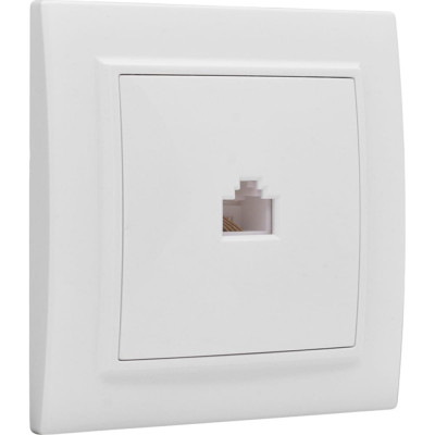 EKF Минск Розетка RJ-45 1-местная СП белая Basic ERK01-035-10