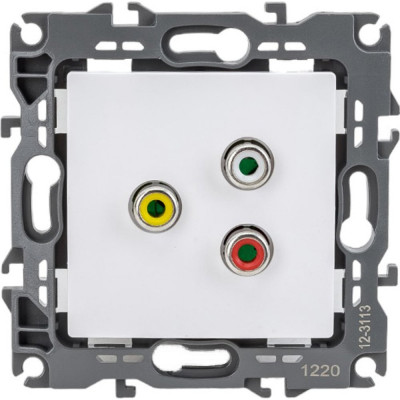 ЭРА 12-3113-01 Розетка RCA, IP20, 12, белый Б0027471