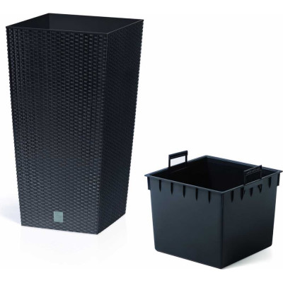 Prosperplast Кашпо для цветов RATO SQUARE DRTS325-S433 антрацит 2 предмета 21 и 49л DRTS325-S433