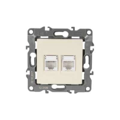 ЭРА 12-3109-02 Розетка комбинированная RJ45 RJ11, IP20, 12, слоновая кость Б0018249