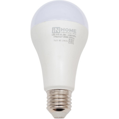 IN HOME Лампа сд LED-A65-VC 25Вт 230В Е27 3000К 2380Лм 4690612024066