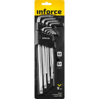 Inforce Набор экстра-длинных ключей TORX 9 штук 06-05-96