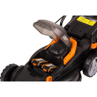 Аккумуляторная газонокосилка WORX 40В, 2х2.5 Ач, двойное ЗУ 2x2A WG779E