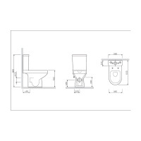 Унитаз-компакт AM.PM Spirit V2.0 FlashClean, без сиденья C708600WH