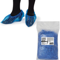 Бахилы LAIMA КОМПЛЕКТ 100 штук,ОСОБО ПРОЧНЫЕ, размер 40х15 см, 55 мкм, 6 г, ПНД 104980