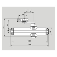 Дверной доводчик Dormakaba TS-Compakt коричневый EN2-3-4 19683 67010103