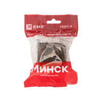 Розетка EKF ОП Минск 1-местная, 16А, с заземлением, тёмное дерево EGR16-028-40