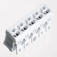 Монтажная клемма для подключения фазных проводников STEKKER  LD294-4005, 5 контактных групп (3 ввода, 3 вывода на полюс) 32956