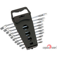 Набор ключей СЕРВИС КЛЮЧ 10 предметов 7,8,10,12,13,14,15,17,19,22мм, холодный штамп CR-V 70025