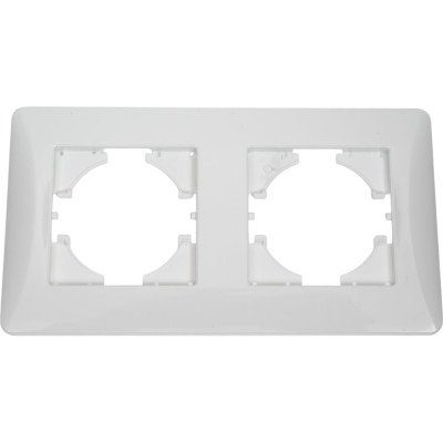 Рамка GUSI ELECTRIC Ugra 2-местная, цвет белый С1120-001