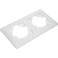 Рамка GUSI ELECTRIC Ugra 2-местная, цвет белый С1120-001