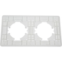 Рамка GUSI ELECTRIC Ugra 2-местная, цвет белый С1120-001