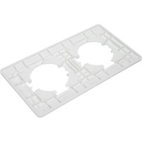 Рамка GUSI ELECTRIC Ugra 2-местная, цвет белый С1120-001