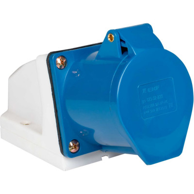 Розетка стационарная наружная EKF 123 2Р+РЕ 32А 220В IP44 ps-123-32-220