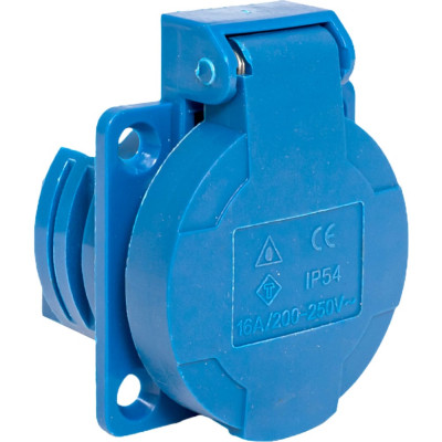 Розетка панельная скрытая с крышкой EKF 112 2Р+PЕ 16А 220В IP44 ps-112-16-220