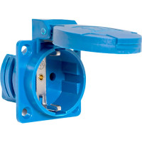 Розетка панельная скрытая с крышкой EKF 112 2Р+PЕ 16А 220В IP44 ps-112-16-220