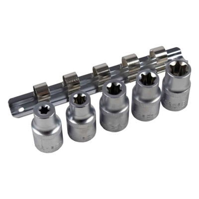Набор головок внутренний TORX (5 пр; Е8-Е16; 1/2") СЕРВИС КЛЮЧ 76603