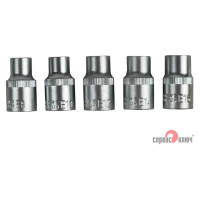 Набор головок внутренний TORX (5 пр; Е8-Е16; 1/2") СЕРВИС КЛЮЧ 76603