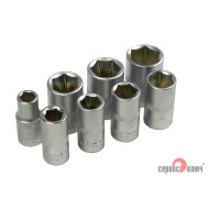 Набор шестигранных головок (8 пр; 6-13 мм; 1/4") СЕРВИС КЛЮЧ 77554