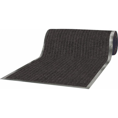 Ворсовый влаго-грязезащитный коврик ЛАЙМА 90х1500 см, толщина 7мм, черный, 602880