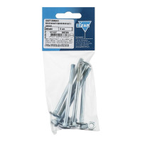 Мебельный болт DIN603 оцинкованный М6х80 с гайкой, 6 шт Zitar 108766