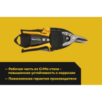 Ножницы по металлу 250 мм, левый рез Inforce 06-18-36
