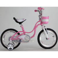 Велосипед Royal Baby Little Swan 16" с багажником, стальная рама RB16-18 Розовый