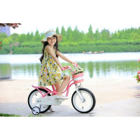 Велосипед Royal Baby Little Swan 12" с багажником, стальная рама RB12-18 Розовый