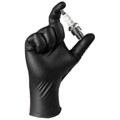 Ультрапрочные нескользящие нитриловые перчатки Jeta Safety 50 шт (25 пар), р.M, 240 мм NATRIX-50BL-08
