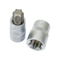 Набор головок в кейсе (TORX E10-E24 и головок со вставками TORX T20-T70, L=55 мм, 19 шт, 1/2" DR) Airline AT-BS-33