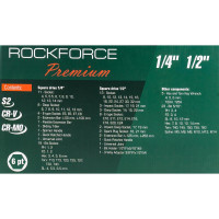Набор инструментов Rockforce 108+6 предметов, 1/2, 1/4DR, 6-гранных RF-41082-5 PREMIUM(26255)