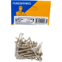 Конструкционный шуруп Rusconnect 5х50 мм, потайная головка 50 шт. 3105052