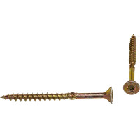 Шуруп Rusconnect CS 04560 с/нарез. д/дерева, потай, 4,5х60, 200 шт. Желтый цинк 314560