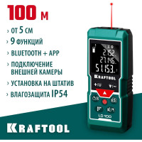Дальномер "LD-100" лазерный Kraftool дальность 5см - 100м, точность 1,5 мм, 34765
