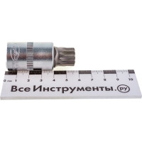 Головка со вставкой SPLINE M16 с отверстием 1/2", L=55 мм АвтоDело 39516 15006