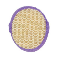 Объемная овальная мочалка из сизаля Банные Штучки с хлопком 10х12х5 см, 4 цвета 40091