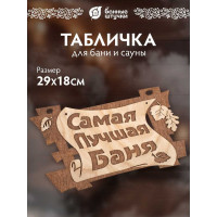 Табличка Банные Штучки Самая лучшая баня 29х18 см, береза 32322