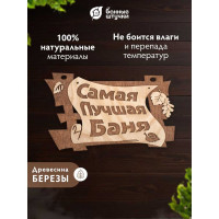 Табличка Банные Штучки Самая лучшая баня 29х18 см, береза 32322