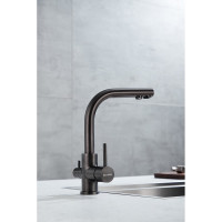 Смеситель для кухни Paulmark ESSEN, вороненая сталь, PVD, Es213011-GM