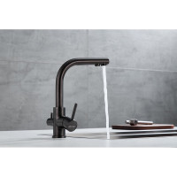 Смеситель для кухни Paulmark ESSEN, вороненая сталь, PVD, Es213011-GM